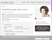 Tablet Screenshot of frauenaerztin-aachen.de